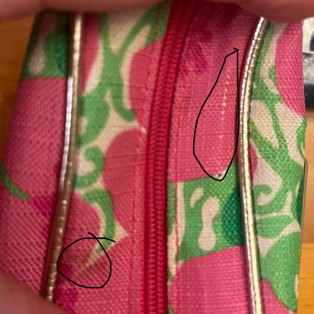 Lilly Pulitzer x Estee Lauder Floral Zip Around Cosmetic Makeup Bag Gold Trim - Picture 7 of 7